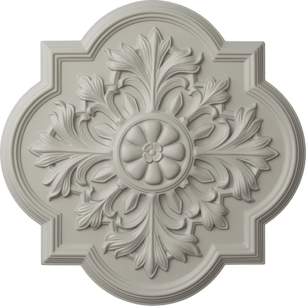Ekena Millwork Bonetti Ceiling Medallion (Fits Canopies up to 5 1/8"), Hand-Painted Pot of Cream, 20"OD x 1 3/4"P CM20BOPCF - main